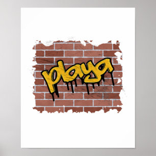 play-graffiti-design poster