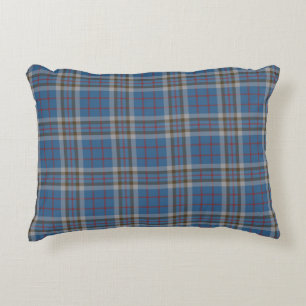 Play Grått Blue Rustic Elegant Tartan Prydnadskudde