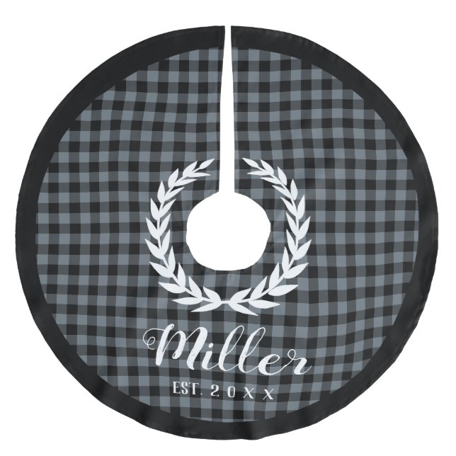 Play Grått Helgdag Namn + Årlig jul Julgransmatta Borstad Polyester (Framsidan)