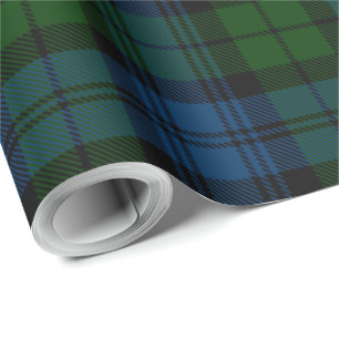 Play Grönt Checkated Campbell Militan Tartan Presentpapper