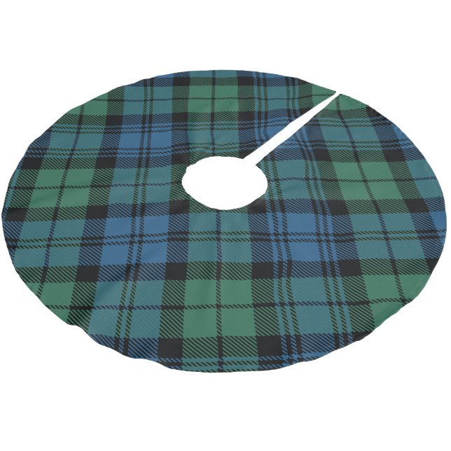 Play Grönt Rustic Helgdag Campbell Tartan Julgransmatta Borstad Polyester (Vinklad)