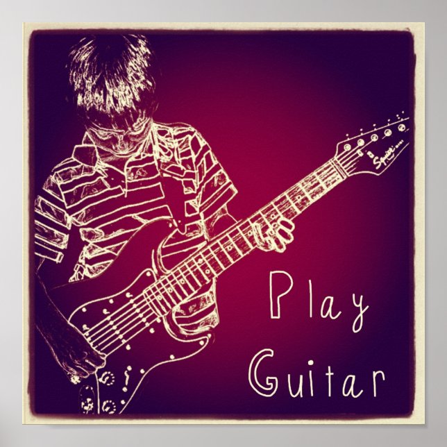 "Play Guitar" Poster (Framsidan)