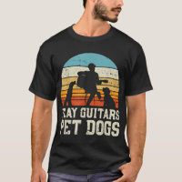 Play Guitars Pet Hund Retro Music Guitarist Animal
