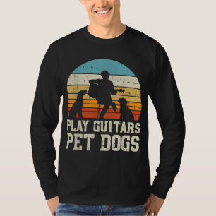 Play Guitars Pet Hund Retro Music Guitarist Animal T Shirt