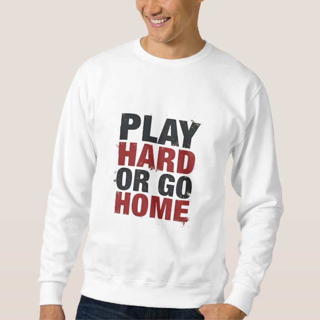 Play Hard Basketball Tee Lång Ärmad Tröja (Framsida)