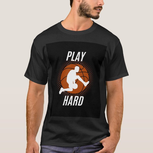 Play Hard camiseta T Shirt (Framsida)