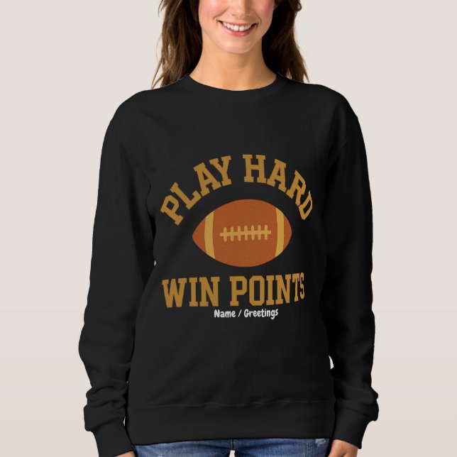 Play Hard, Win Points  Retro Game Day Sports  T Shirt (Framsida)