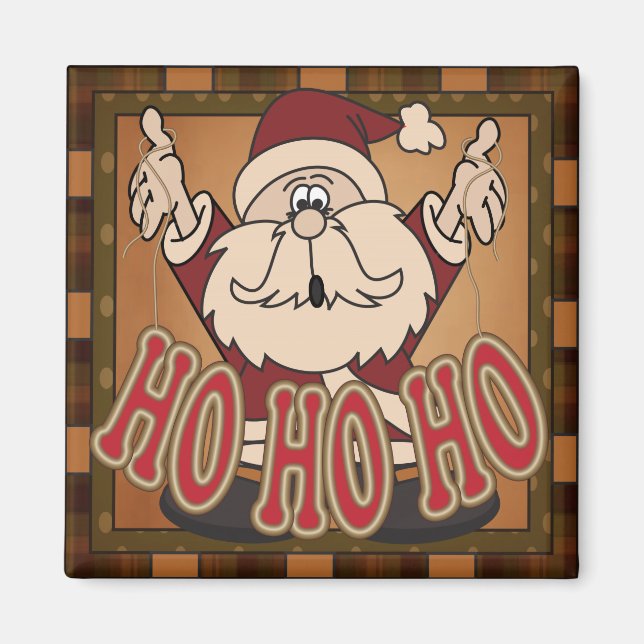 Play Ho Ho Ho Helgdag Jultomten Gift Magnet (Framsidan)