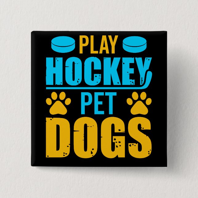 Play Hockey Pet Hundar Knapp (Framsida)