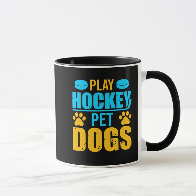 Play Hockey Pet Hundar Mugg (Höger)