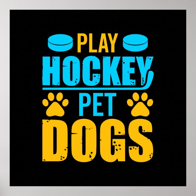 Play Hockey Pet Hundar Poster (Framsidan)