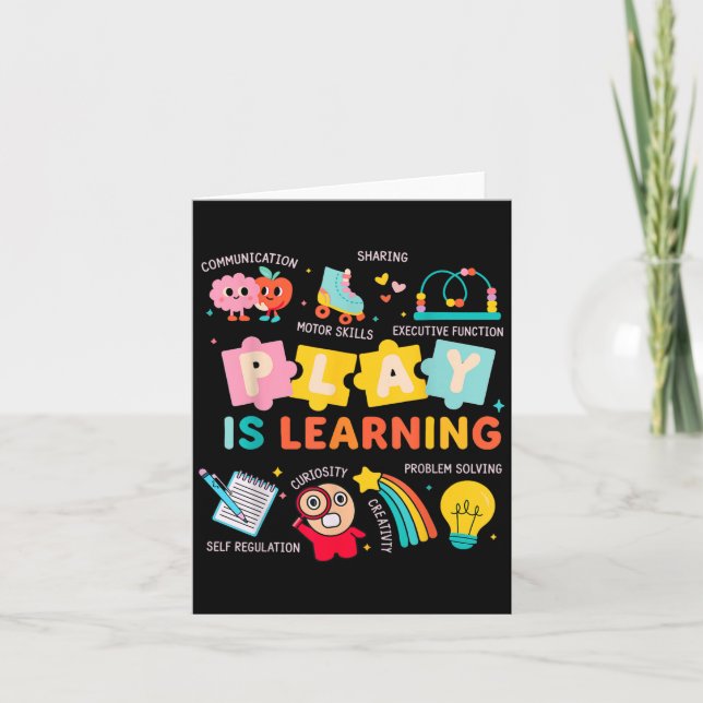 Play Is Learning Kindergarten Lacher Life School Kort (Framsida)