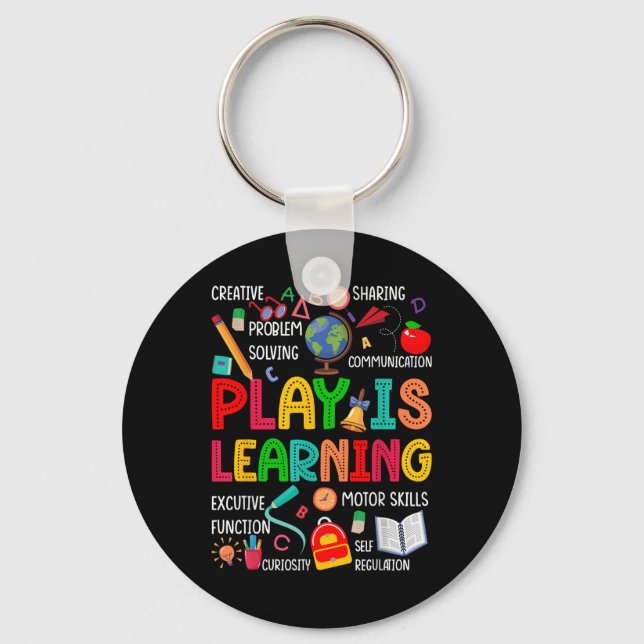 Play is Learning Kindergarten Preschool Teacher Li Nyckelring (Framsida)