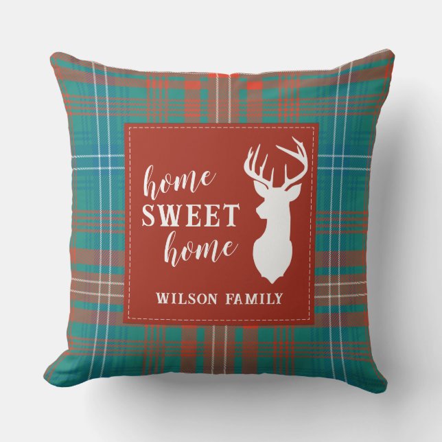 Play-Jul-Klan Wilson Family Rustic Tartan Kudde (Framsida)