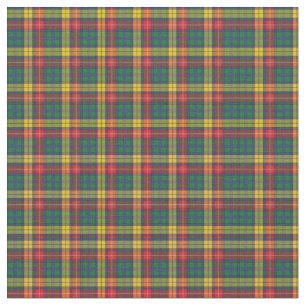 Play Klan Buchanan Tartan Grönt Red Gult Check Tyg