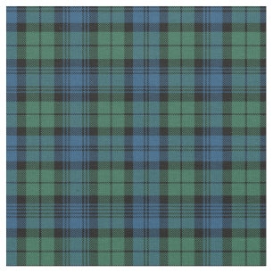 Play Klan Campbell Tartan Grönt Black Blue Check Tyg