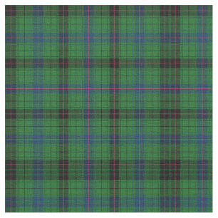 Play Klan Davidson Tartan Grönt Black Check Tyg