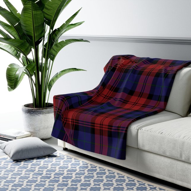 Play Klan MacLachlan Tartan Red Lila Check Fleecefilt (Skapare uppladdad)
