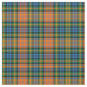 Play Klan Murray Tartan Orange Blue Grönt Check Tyg