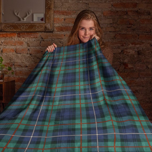 Play Klan Robertson Tartan Family Rustic Fleecefilt (Rustic Plaid Robertson Tartan Sherpa Blanket)