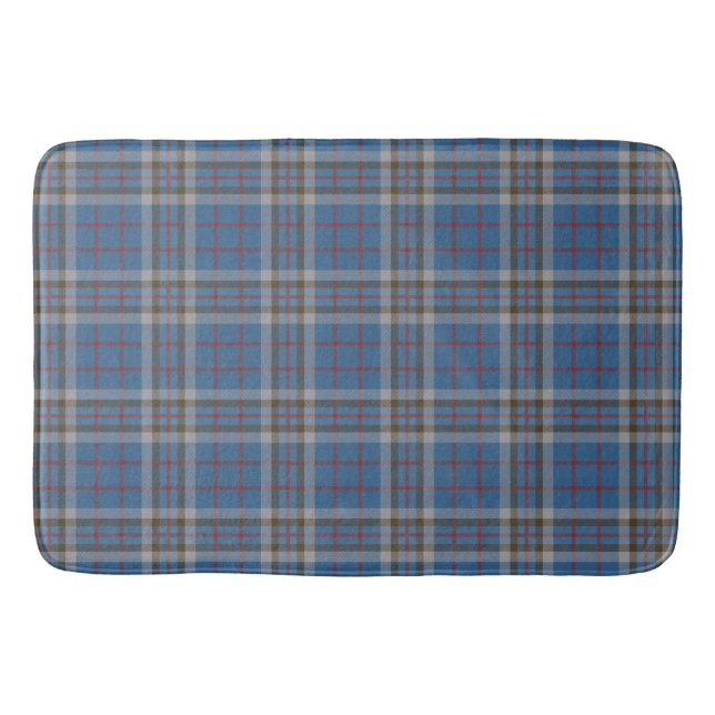 Play Klan Thompson Grått Blue Check Tartan Badrumsmatta (Framsidan)