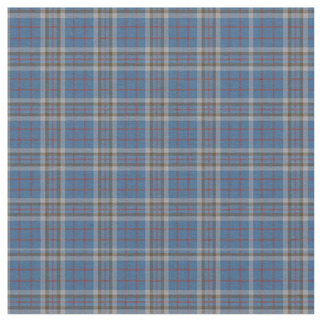 Play Klan Thompson Tartan Grått Blue Check Tyg (Närbild)