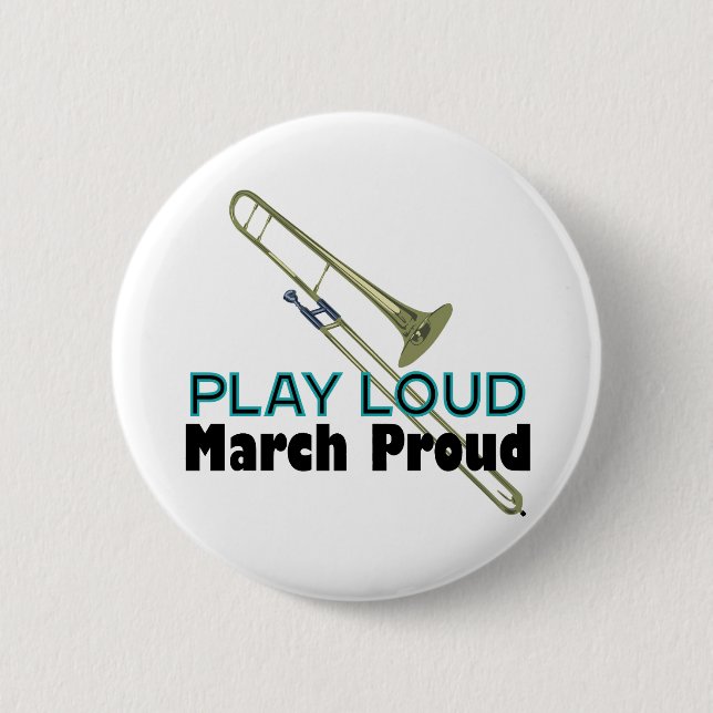 Play Loud, marsstolpe (Trombone) Knapp (Framsida)