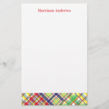Play Madras Personlig Stationery Lakan