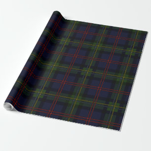 Play Malcolm Lila Grönt Red Check Tartan Presentpapper