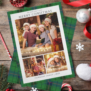 Play Modern julfoton Tartan Rustic Julkort