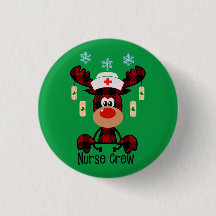 Play Moose Nurse Crew Funny Nurses Button