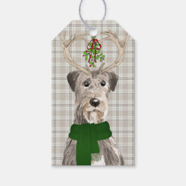 Play och Irish Wolfhound Hund älskare jul Presentetikett