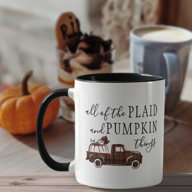 Play och Pumpkin Fall Farmhouse Rustic Mugg (Skapare uppladdad)