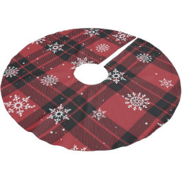 Play och Snöflingor Julgransmatta Borstad Polyester