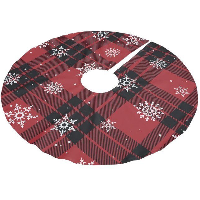 Play och Snöflingor Julgransmatta Borstad Polyester (Vinklad)