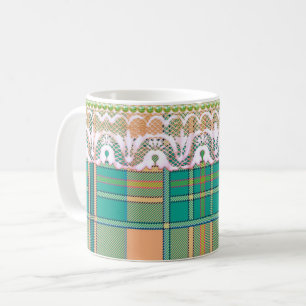 Play och snöre grönt peach gullgig kaffemugg