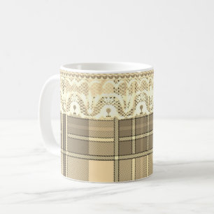 Play och snöre guld och krämsöt gignos kaffemugg