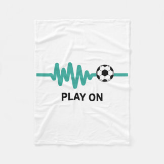 Play On Soccer Heartbeat Enthusiast Fleecefilt