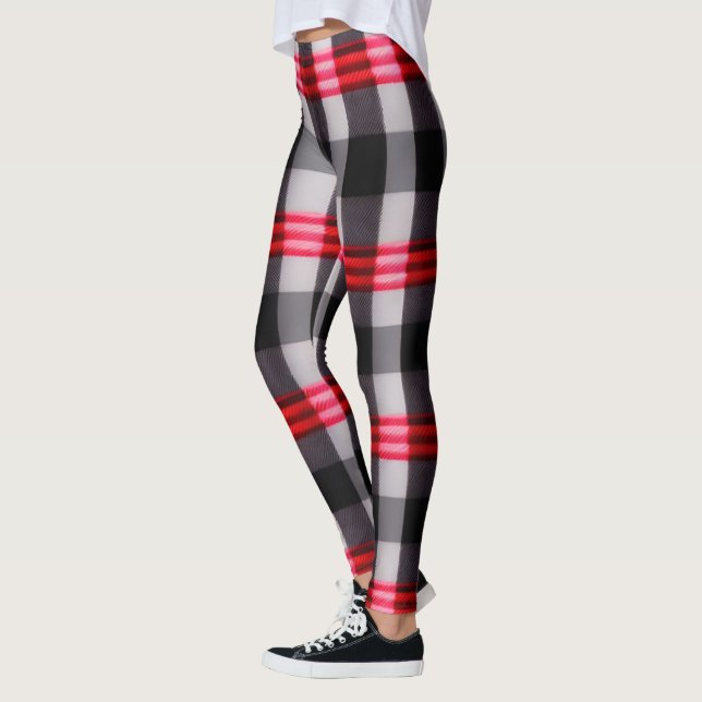 Play Popular Abstrakt Red Black Play Collection Leggings (Vänster)