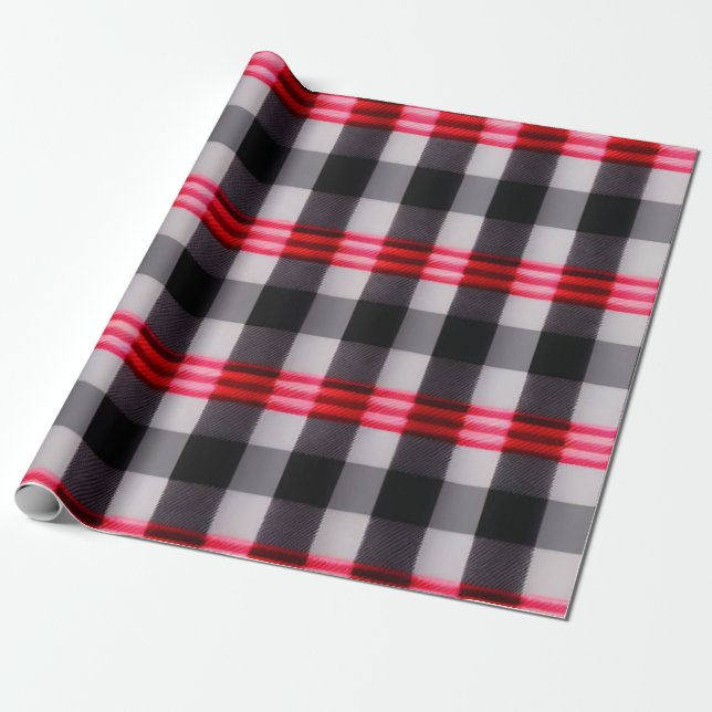 Play Popular Abstrakt Red Black Play Collection Presentpapper (Utrullad)