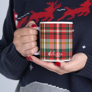 Play Red Grönt Rustic Personlig jul Kaffemugg