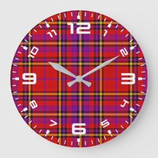 Play Red Tartan Swahili Checkered Mönster-54813 Stor Klocka