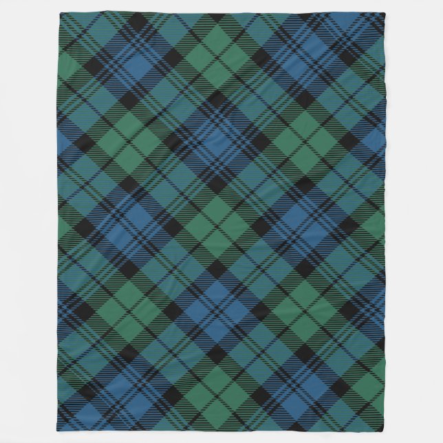 Play Rustic Blue Grönt Campbell Tartan Fleecefilt (Framsidan)