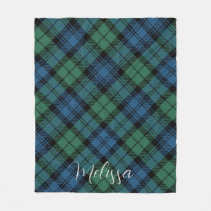 Play Rustic Blue Grönt Campbell Tartan Fleecefilt