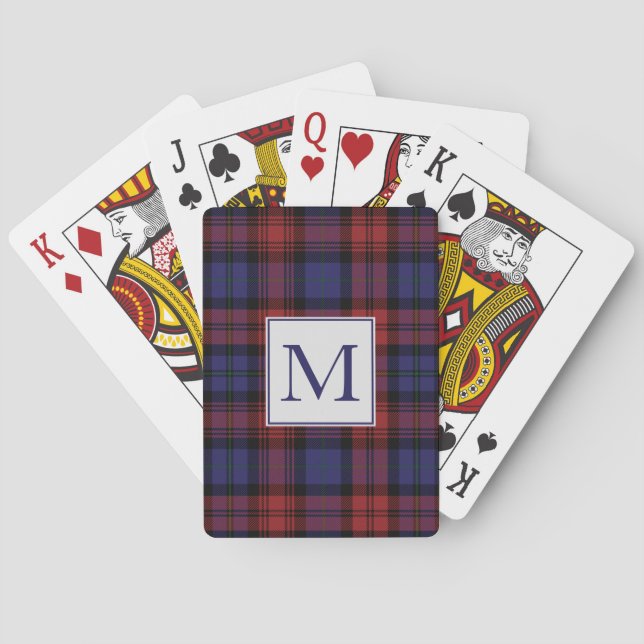 Play Rustic Initial Tartan Klan MacLachlan Anpassn Casinokort (Baksidan)