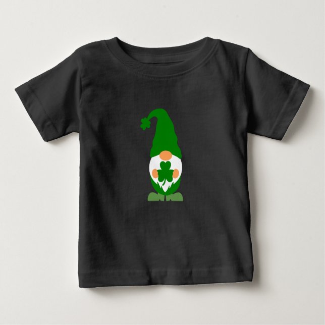 Play Shamrock Gnome - St. Patrick's Day Baby T Shirt (Framsida)