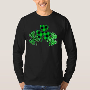 Play Shamrock Leopard Camouflage Funny St Patrick T Shirt