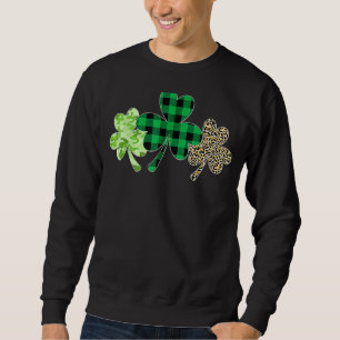 Play Shamrock Shirt Leopard Camouflage Roligt St P Lång Ärmad Tröja