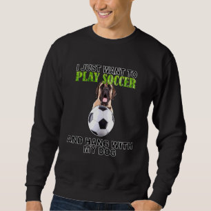 Play Soccer hängW Hund Mastiff Lång Ärmad Tröja