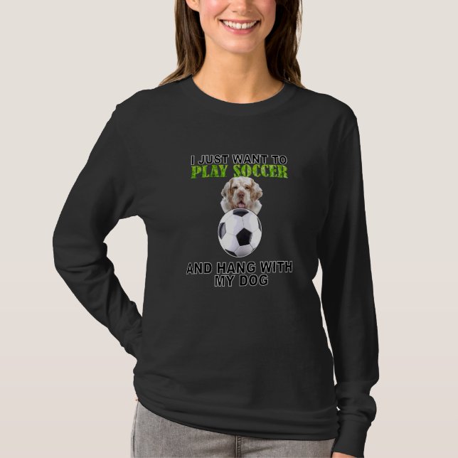 Play Soccer HW Hund Clumber Spain T Shirt (Framsida)